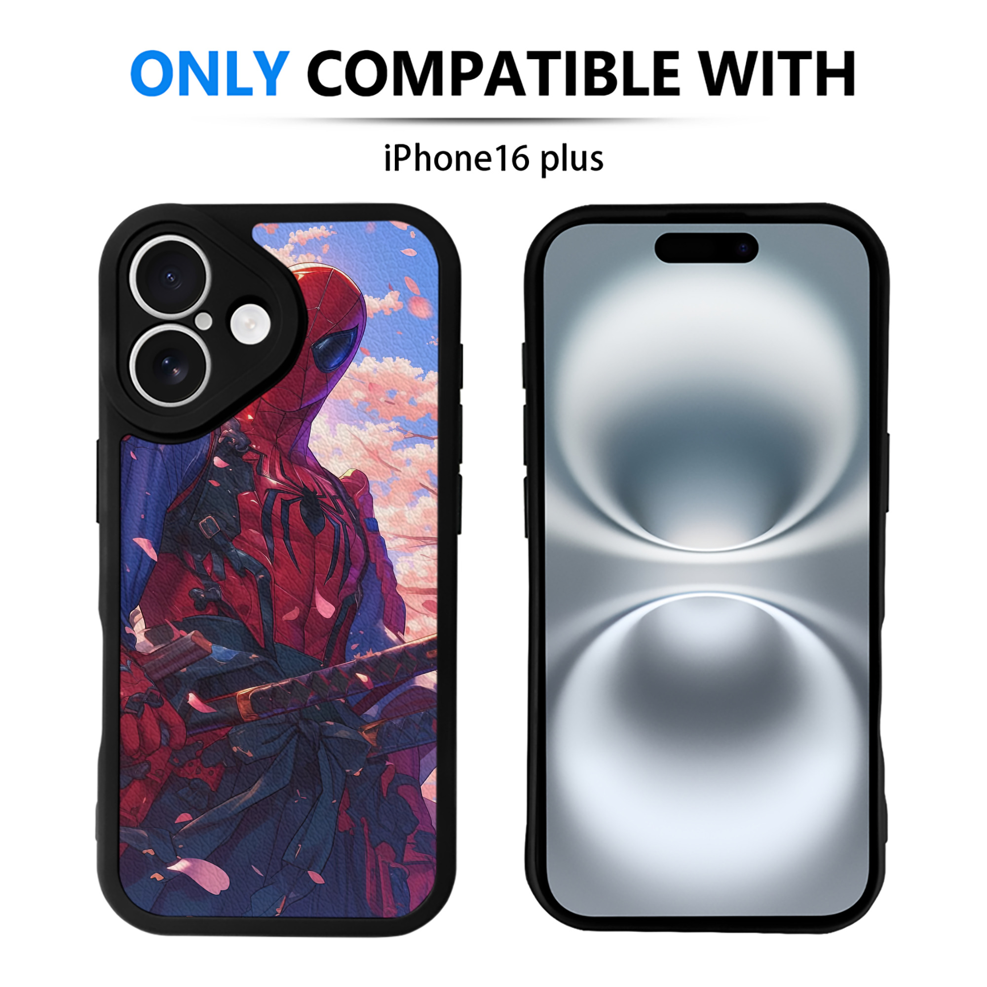 Spider Man スパイダーマン 【iPhone 16シリーズ対応】シリコンスマホケース（レザー調） 材質：シリコン